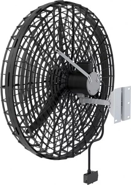 Ventisol Parede 1 Metro Preto 220v (Plástico)