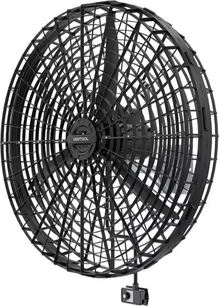 Ventisol Parede 1 Metro Preto 220v (Plástico)