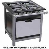 Fogão 4 Bocas 2 duplas c/forno Cod.227